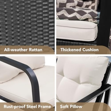 Devoko Rocking Bistro Set - Stylish Outdoor Comfort