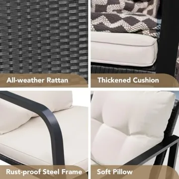 Devoko Rocking Bistro Set - Stylish Outdoor Comfort