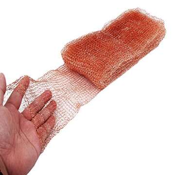 Haierc 100% Copper Mesh, 5" x20FT Pure Copper Mesh Roll, Gap Blocker, for Building Hole, Prevent Bird-Nesting