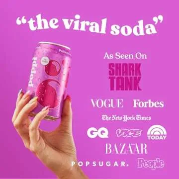 Poppi Sparkling Prebiotic Soda Beverage with Apple Cider Vinegar, Seltzer Water and Fruit Juice, Party Starters Variety Pack, 12 oz, Pack of 12, Packaging May Vary