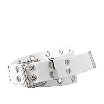 Relic by Fossil Women's Double Grommet Belt, White, Small