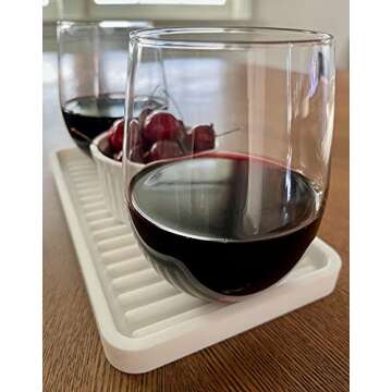 Happitasa Silicone Kitchen Sink Organizer Tray, Sponge Holder and Countertop Protector | Bathroom and Kitchen Soap Dish and Dispenser Tray (Sand Dollar, 10"x5.25")