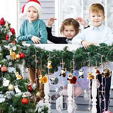 Skylety 15 Pieces Woodland Animal Plush Ornaments