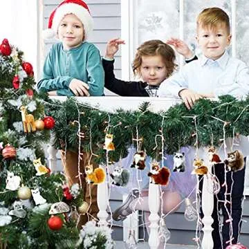 Skylety 15 Pieces Woodland Animal Plush Ornaments