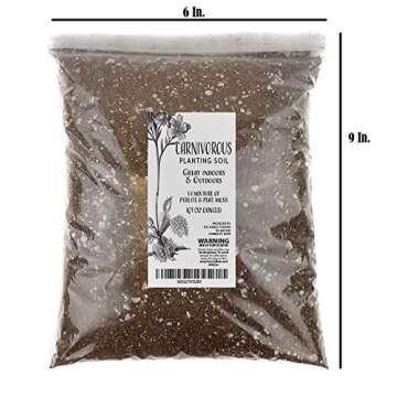 Carnivorous Plant Soil Mix, 1 Quart Re-Pot 1-2 Small Plants Size Bag, All Natural Ingredients, Great...