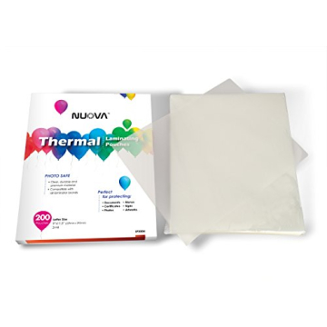 Nuova Premium Laminating Pouches - 200 Pack of 3 Mil Sheets