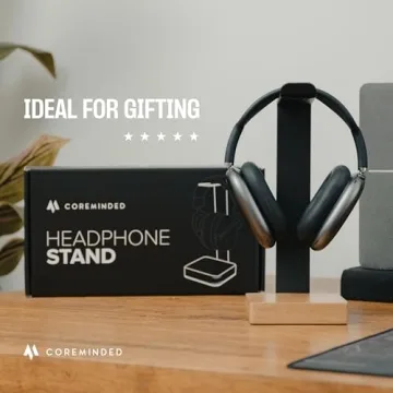 Universal Solid Wood Headphone Stand Heavy Duty Elegant