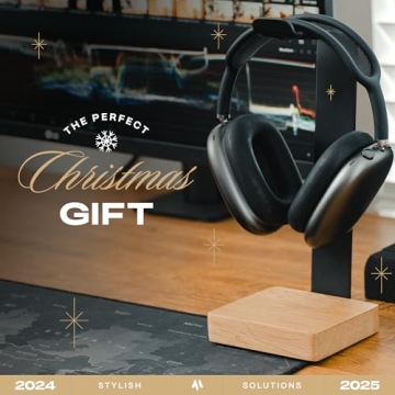 Universal Solid Wood Headphone Stand Heavy Duty Elegant