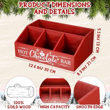 Barydat Christmas Hot Cocoa Bar Organizer for Holidays