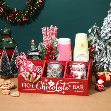 Barydat Christmas Hot Cocoa Bar Organizer for Holidays