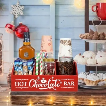 Barydat Christmas Hot Cocoa Bar Organizer for Holidays