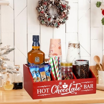 Barydat Christmas Hot Cocoa Bar Organizer for Holidays