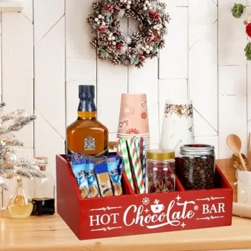 Barydat Christmas Hot Cocoa Bar Organizer for Holidays