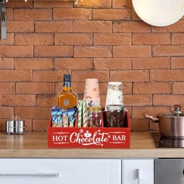 Barydat Christmas Hot Cocoa Bar Organizer for Holidays