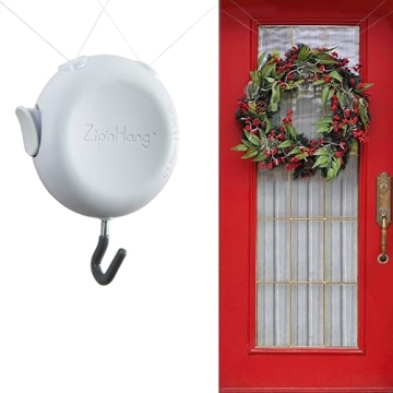 ZipnHang Wreath Hanger - Damage Free, Adjustable Design