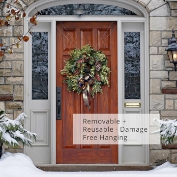 ZipnHang Wreath Hanger - Damage Free, Adjustable Design