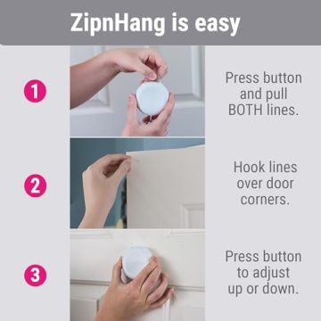 ZipnHang Wreath Hanger - Damage Free, Adjustable Design