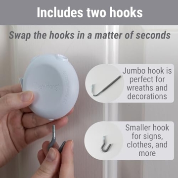 ZipnHang Wreath Hanger - Damage Free, Adjustable Design