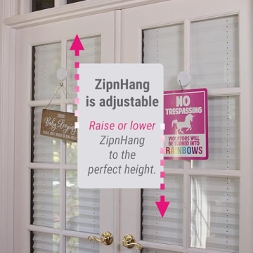 ZipnHang Wreath Hanger - Damage Free, Adjustable Design