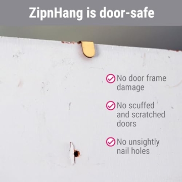 ZipnHang Wreath Hanger - Damage Free, Adjustable Design