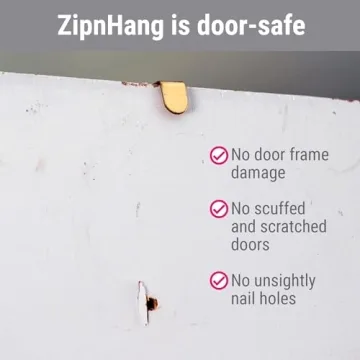 ZipnHang Wreath Hanger - Damage Free, Adjustable Design