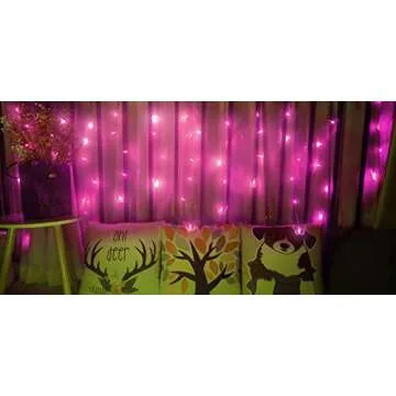 Curtain Butterfly String Light 20Ft 120LED Window USB Fairy Lights 24 Butterfly 8 Modes with Remote Control for Room Bedroom Patio Party Wedding Holiday Christmas Decoration (Pink)