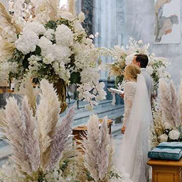 Elegant XHXSTORE 43\" Dried Pampas Grass for Home Decor