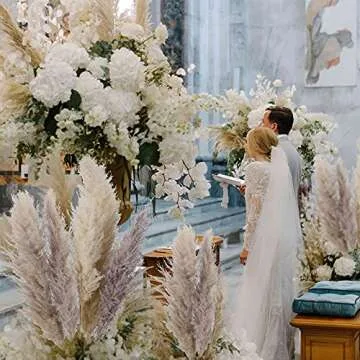 Elegant XHXSTORE 43\" Dried Pampas Grass for Home Decor