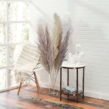 Elegant XHXSTORE 43\" Dried Pampas Grass for Home Decor