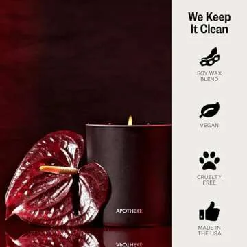 APOTHEKE Charcoal Rouge Scented Candle - Luxury Home Aroma