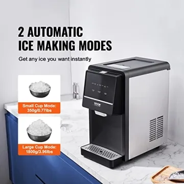 VEVOR Nugget Ice Maker 62lbs24H Auto Dispense Self-Cleaning