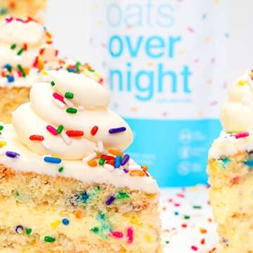 Oats Overnight Birthday Cake - Delicious Protein Oatmeal