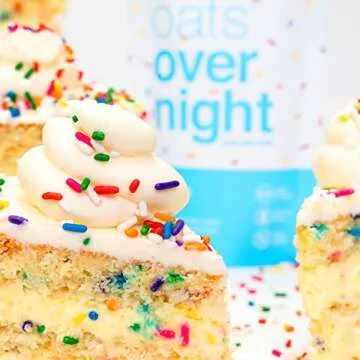 Oats Overnight Birthday Cake - Delicious Protein Oatmeal