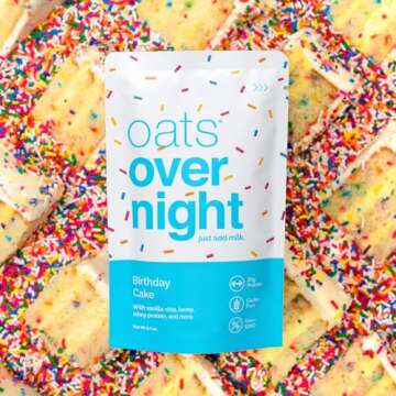 Oats Overnight Birthday Cake - Delicious Protein Oatmeal