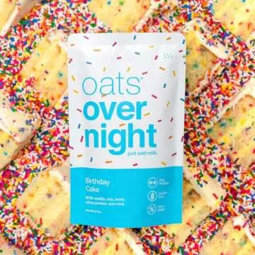 Oats Overnight Birthday Cake - Delicious Protein Oatmeal