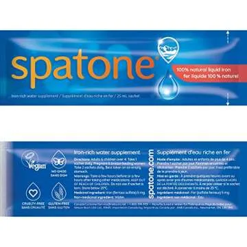 SPATONE Liquid Iron Supplement 28 Packets for Energy