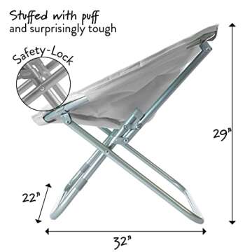 Urban Lifestyle Micromink Foldable Saucer Chair for Comfort