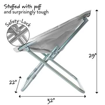 Urban Lifestyle Micromink Foldable Saucer Chair for Comfort