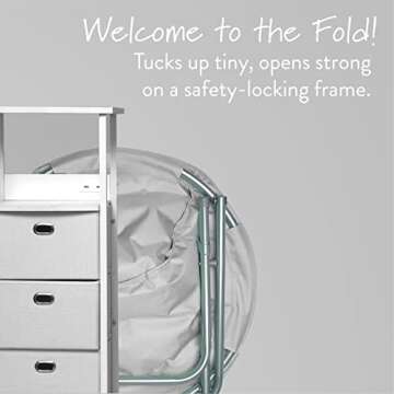 Urban Lifestyle Micromink Foldable Saucer Chair for Comfort