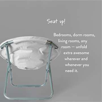 Urban Lifestyle Micromink Foldable Saucer Chair for Comfort