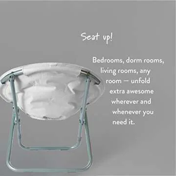 Urban Lifestyle Micromink Foldable Saucer Chair for Comfort