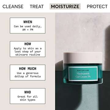 Naturium Niacinamide Gel Cream 5% - Dark Spot Corrector & Face Moisturizer for All Skin Types, 1.7 oz