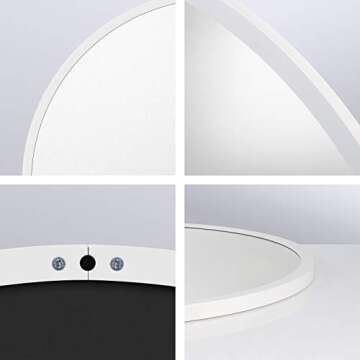 Gold&Chrome Round Wall Mirror with Aluminium Frame | Teflon Coated Mirror Surface Resistant to Moisture | Powder Coated Mirror Frame 2 cm Deep Easy to Assemble