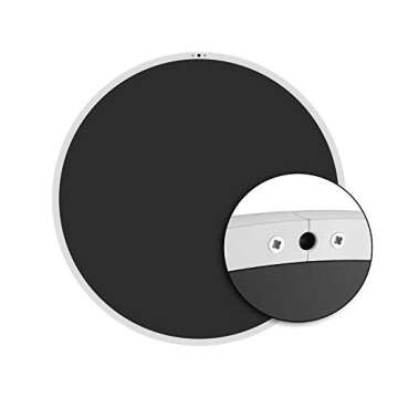 Gold&Chrome Round Wall Mirror with Aluminium Frame | Teflon Coated Mirror Surface Resistant to Moisture | Powder Coated Mirror Frame 2 cm Deep Easy to Assemble