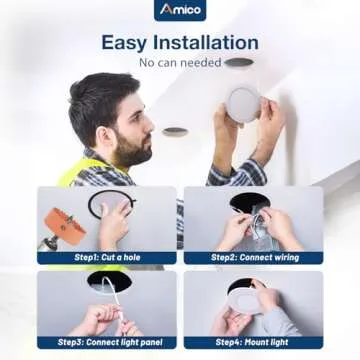 Amico 12 Pack 4 Inch 5CCT Ultra-Thin LED Recessed Lights