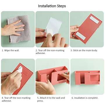 Decobay D3 Wall Mount Phone Holder for Easy Charging