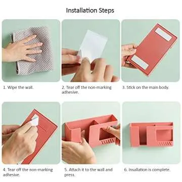 Decobay D3 Wall Mount Phone Holder for Easy Charging