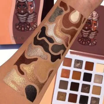 Juvia's Place Coffee Shop Eyeshadow Palette - 16 Pan Palette, Tan, Auburn, & Rich Dark Chocolate, Mattes and Shimmers, Highly Pigmented and Buttery Texture