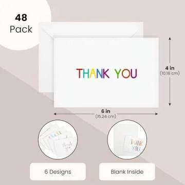 Juvale Bulk Thank You Cards Set - Unique Designs & Quality