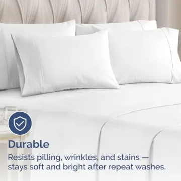 King Pillow Cases Set of 4 - Soft, Durable, Hotel Quality